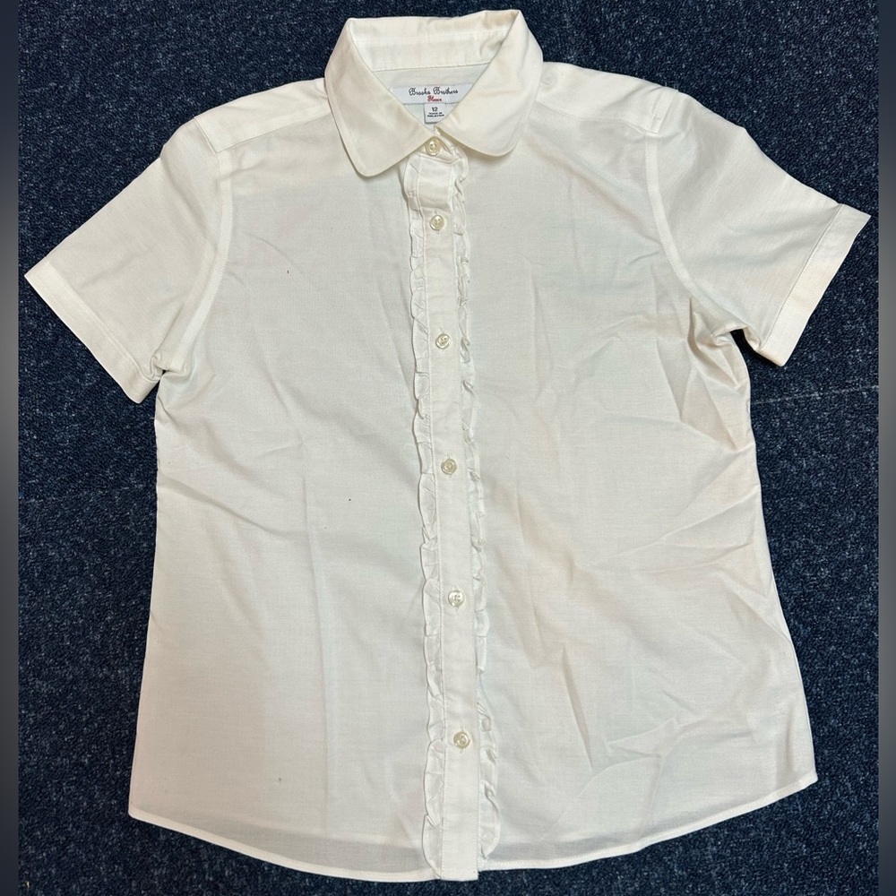 Brooks Brothers size 12 Button down blouse with frills in the middle